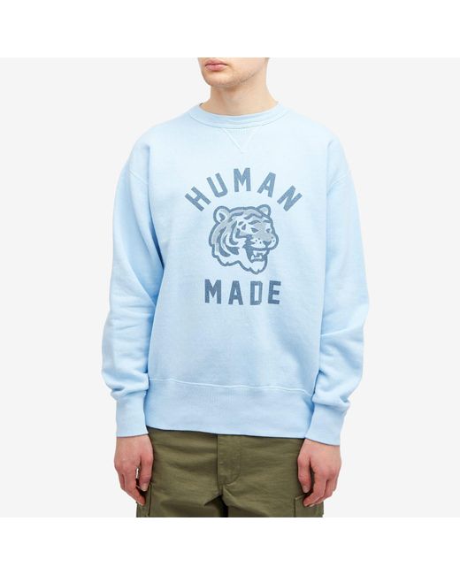 Human Made Blue Tsuriami Tiger Sweatshirt for men