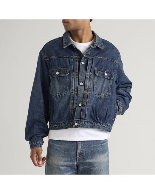 Visvim Blue Damaged Denim Jacket for men