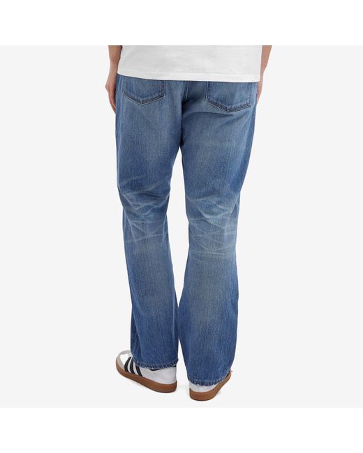 A Bathing Ape Blue Twin Star Relaxed Fot Jeans for men