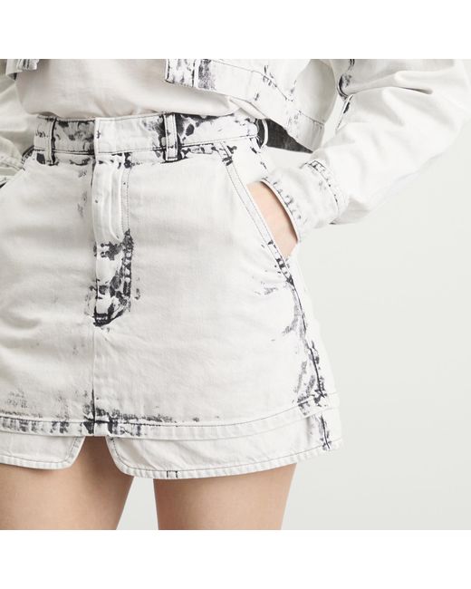 Toga Metallic Toga Denim Mini Skirt