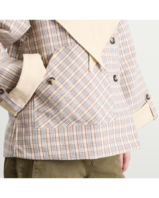 Damson Madder Natural Jerry Reversible Crop Trench Coat