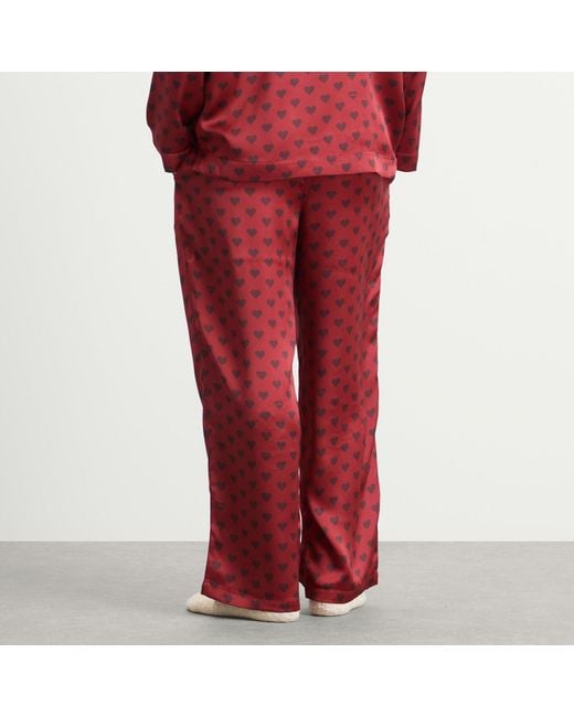 Skims Red Sateen Sleep Set for men