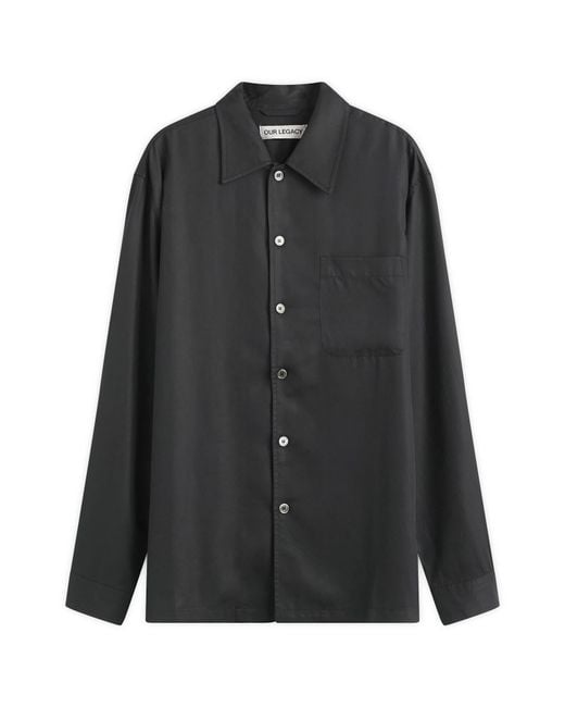 Our Legacy Black Lyocell Every Shirt for men
