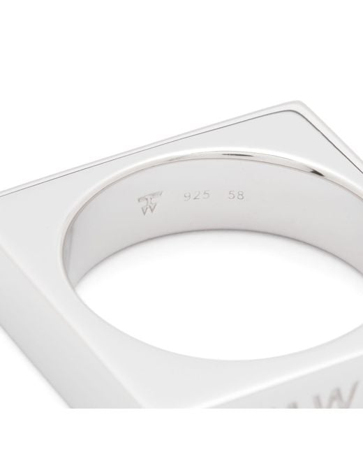 Tom Wood White Square Ring for men