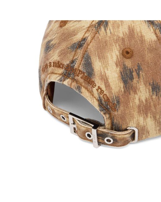 Ganni Natural Washed Cotton Print Canvas Cap