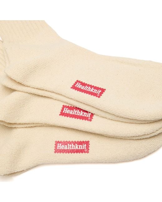 Healthknit White Crew Sock