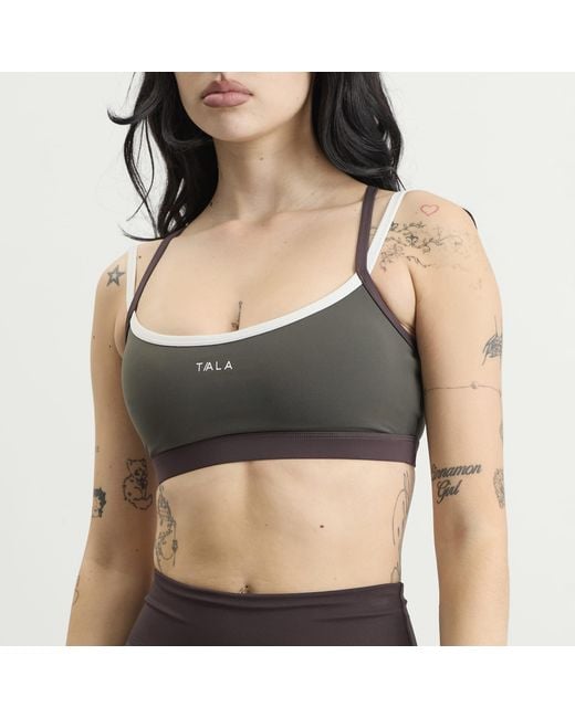 Tala Black Skinluxe Contrast Strap Sports Bra