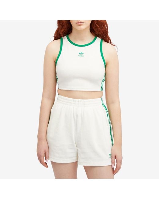 Adidas Green Terry Cropped Tank Top