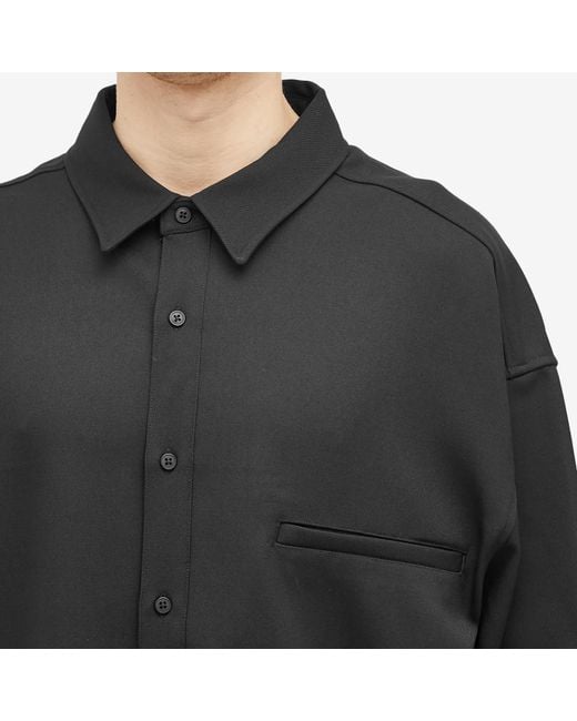 Entire studios Black Giant Wool Shirt for men