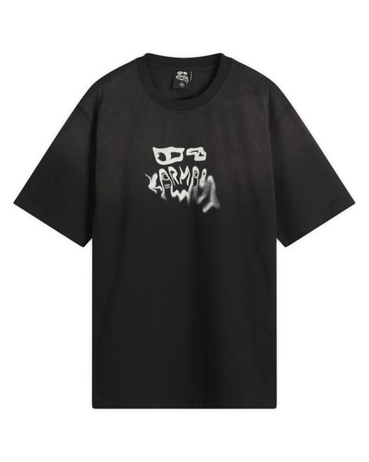KARMA8A Black Chalk Imprint T-Shirt for men
