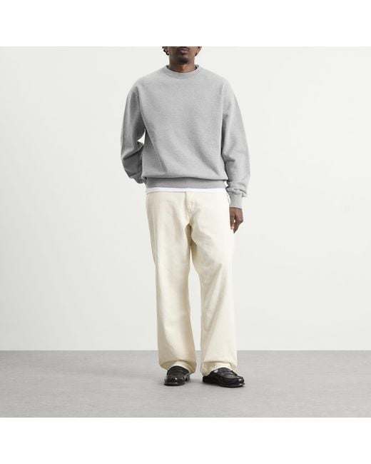 Beams Plus Gray Crew Sweatshirt for men