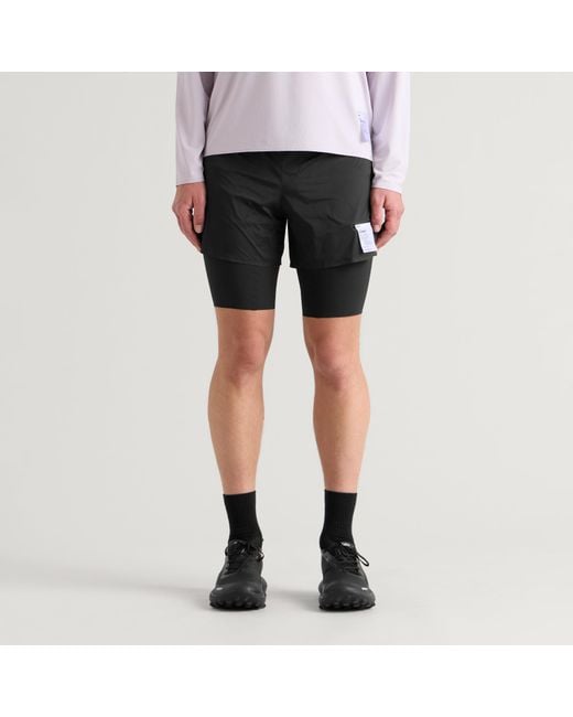 Satisfy Black Techsilk 8" Shorts for men