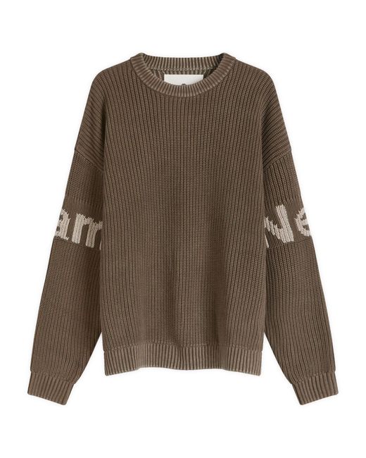 New Amsterdam Surf Association Green Logo Crew Knit Sweater for men