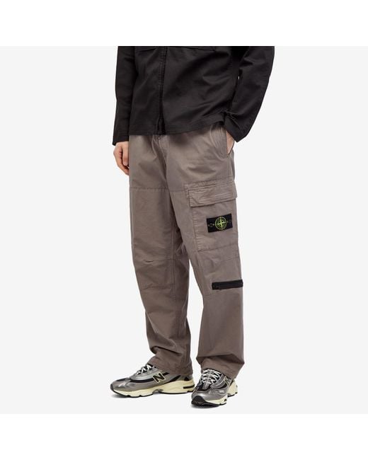 Stone Island Brown Ripstop Cargo Pants for men