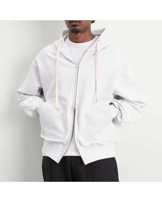 FRIZMWORKS White Og Heavyweight Zip Hoodie for men