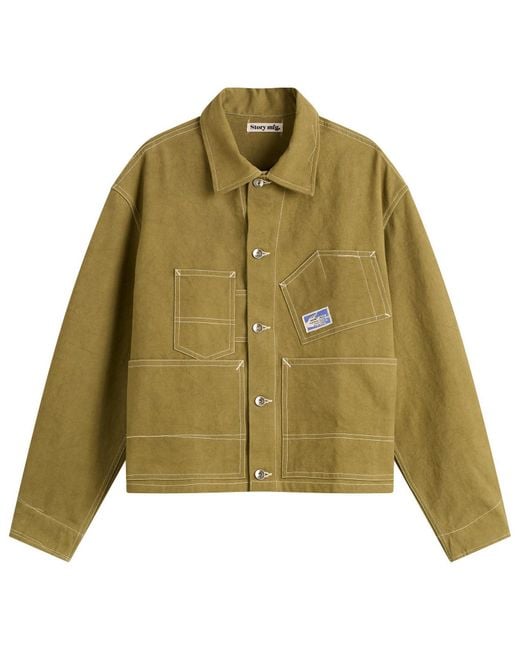STORY mfg. Green Story Mfg Station Canvas Wonky-Wear Jacket for men