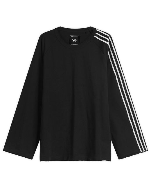 Y-3 Black Distressed Long Sleeve T-Shirt for men