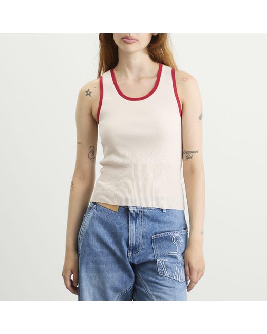 J.W. Anderson Pink Contrast Trim Vest