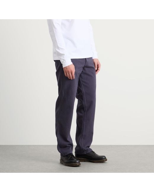 Palmes Blue Coarse Trousers for men