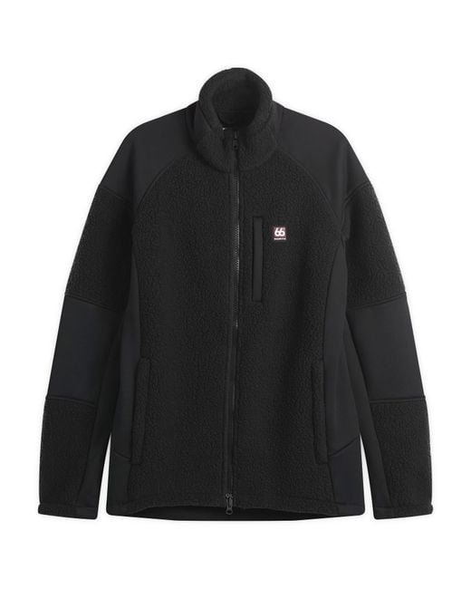 66 North Black Tindur Technical Shearling Jacket for men