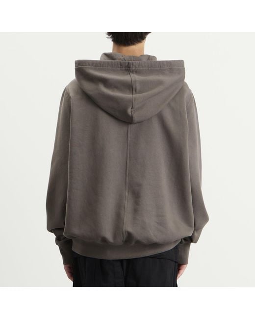 Rick Owens Gray Oversized Hoodie for men
