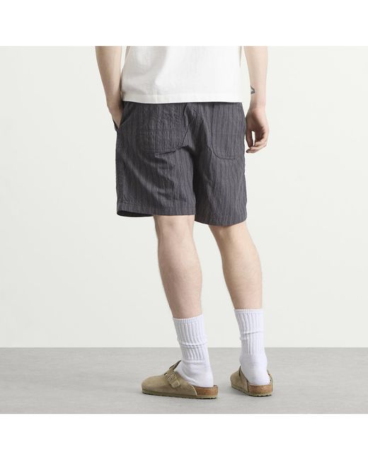 Forét Gray Shift Textured Shorts for men