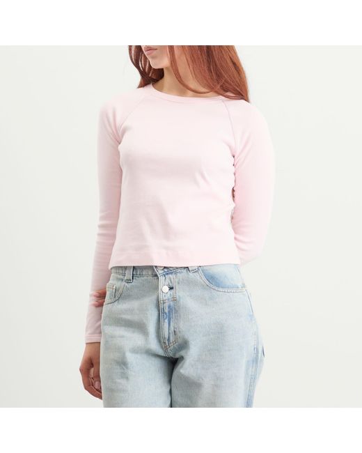 Fruity Booty Pink Round Neck Long Sleeve Top