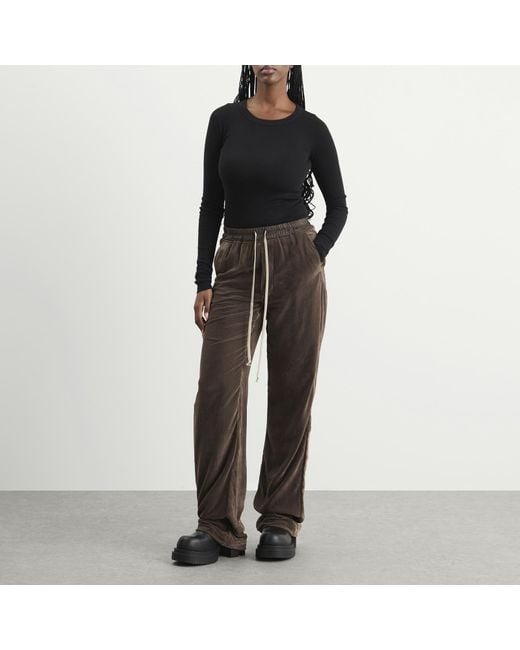 Rick Owens Brown Dietrich Drawstring Trousers