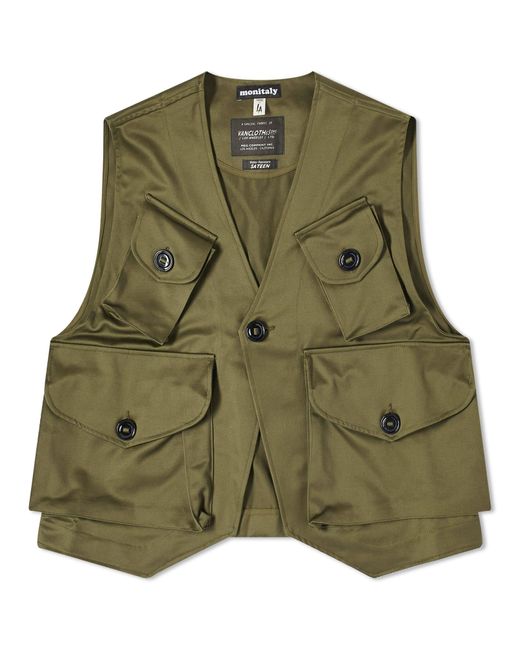 Monitaly Green Military Vest Type-C for men