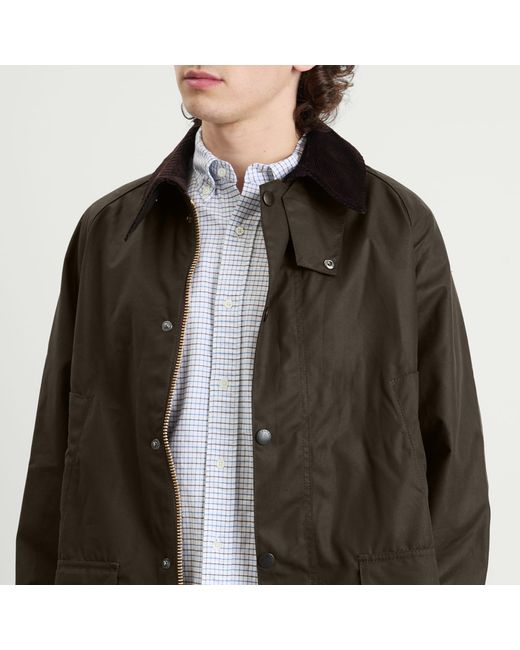 Barbour Gray Classic Bedale Wax Jacket for men