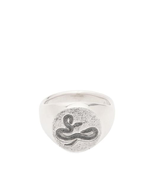 Frederick Grove White Snake Signet Ring