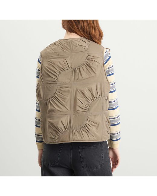STORY mfg. Natural Pluto Zip Up Padded Vest
