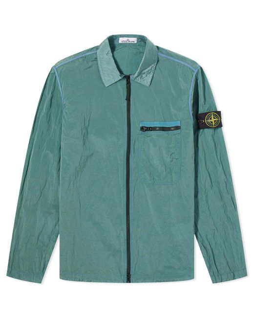 Stone Island Green Nylon Metal Shirt Jacket for men