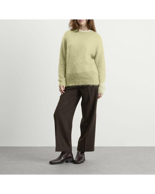 Auralee Green Mohair Knit Pullover