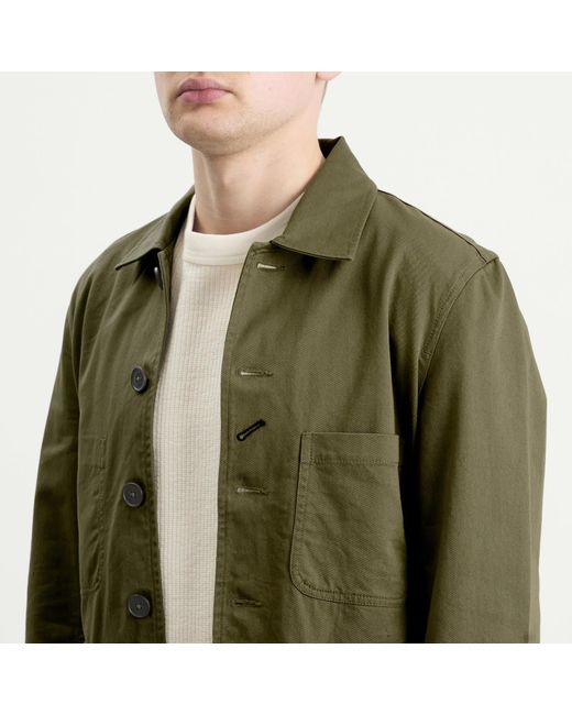 Universal Works Green Twill Bakers Jacket for men
