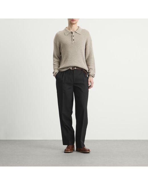 mfpen Natural Grain Digit Polo Knit for men