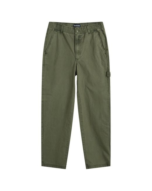 Barbour Green Harton Relaxed Trousers for men