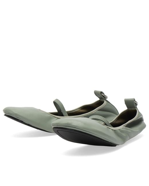 Alohas Green Naira Leather Ballet Flats