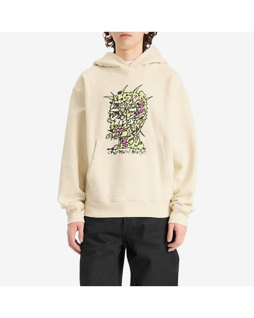 Brain Dead Natural Scrambled Head Hoodie for men