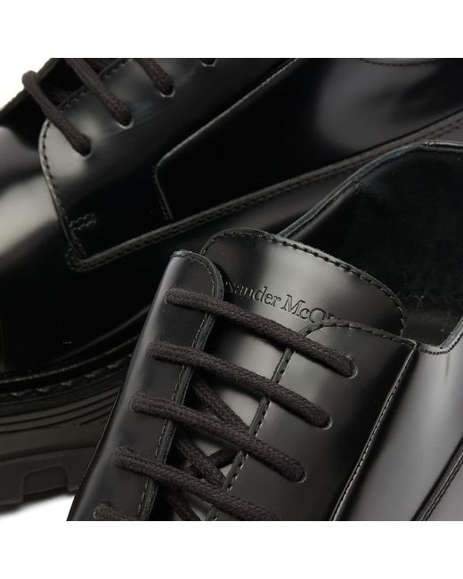 Alexander McQueen Black Tread Derby Shoe for men