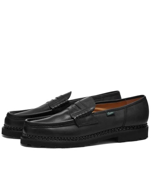 Paraboot Leather Reims Loafer in Black for Men | Lyst