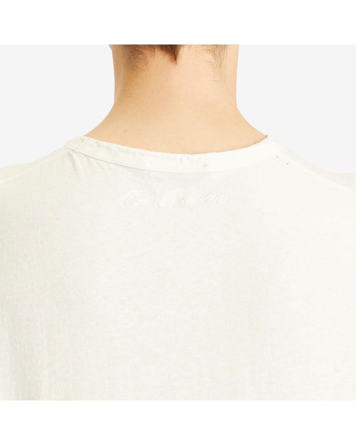 Cole Buxton White Distressed Cole T-Shirt for men