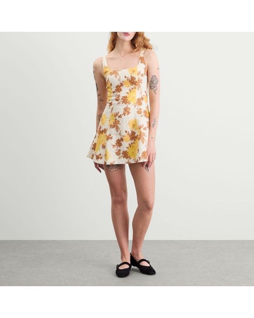 Faithfull The Brand Metallic Felice Mini Dress