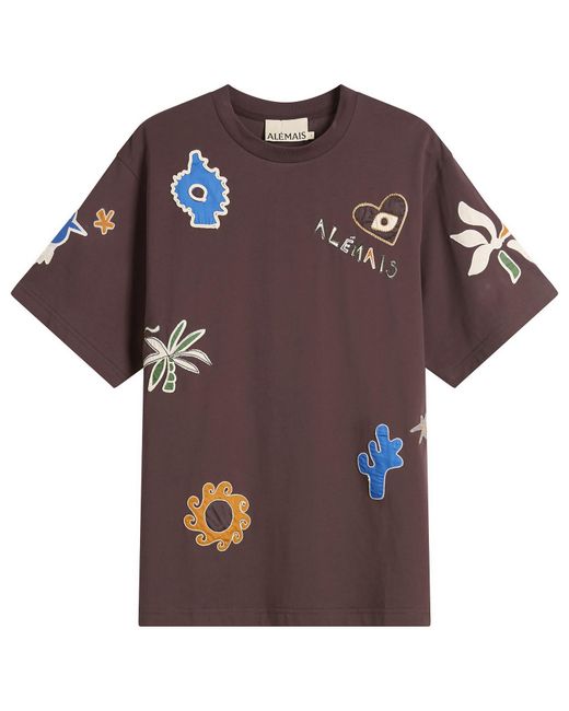 ALÉMAIS Purple Sirocco Embroidered T-Shirt