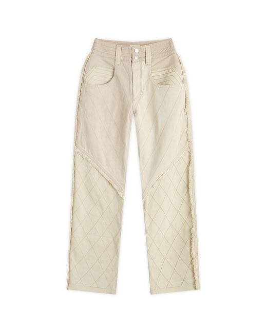 Isabel Marant Natural Patchwork Denim Jeans