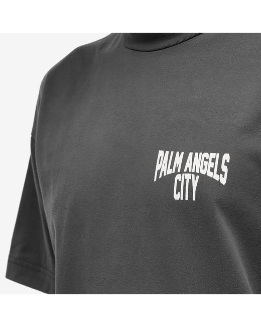 Palm Angels Gray Pa City Washed T-Shirt for men