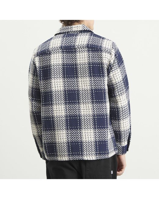 Wax London Blue Whiting Beatnik Overshirt for men