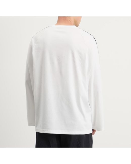 Y-3 White Wire Three Stripe T-Shirt for men