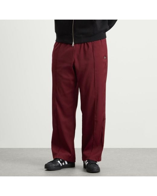 Adidas Red Baggy Track Pant for men