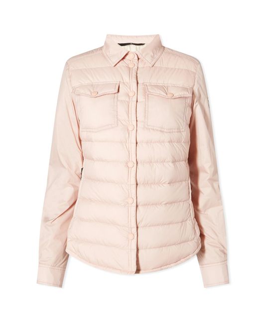 3 MONCLER GRENOBLE Pink Padded Averau Shirt Jacket